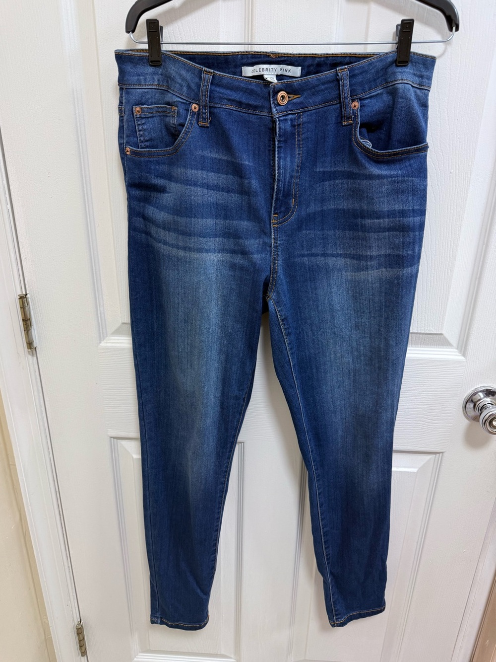 Celebrity Pink Women's Blue Slim Fit Jeans, Size 13